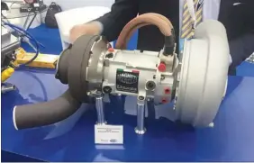  ??  ?? El turbo de asistencia eléctrica de Magneti-Marelli que se instala en motores de la Fórmula 1.