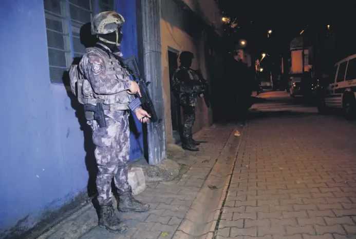  ??  ?? Turkish police have increased raids against the PKK, Daesh and HTS terrorist groups.