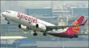  ??  ?? SpiceJet’s revenue grew 3.7% from the year earlier to ₹1,910.30 crore in the September quarter