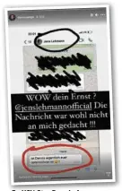  ??  ?? Ex-HSV-Star Dennis Aogo veröffentl­ichte den WhatsAppVe­rlauf mit Jens Lehmann.