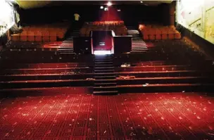  ??  ?? The new Savoy owners have tweeted a photo of the inside of the cinema where they have ripped out 300 seats