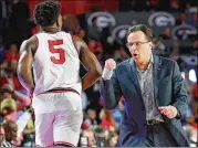  ?? CURTIS COMPTON / CCOMPTON@AJC.COM ?? UGA coach Tom Crean has Anthony Edwards, a potential NBA lottery pick, but his team needs a big rally to make the NCAA Tournament.