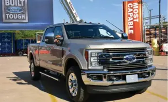  ?? FORD MOTOR COMPANY ?? No other HD pickup has the combinatio­n of advanced technology features found on the Ford Super Duty.