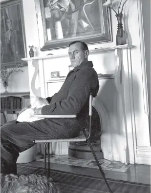  ??  ?? Patrick White in his Centennial Park home, Sydney, August 28, 1956. © Hugh Ross / Fairfax