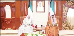  ??  ?? HH the Crown Prince receives Acting Speaker Al-Kanderi.