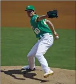  ?? BEN MARGOT — THE ASSOCIATED PRESS ?? Oakland Athletics pitcher Chris Bassitt works against the Los Angeles Angels in the first inning.