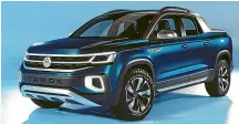  ??  ?? Volkswagen says that the production Tarok will be able to carry ‘‘around a tonne’’ in its tray.