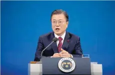  ??  ?? South Korean President Moon Jae-in