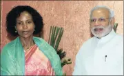  ??  ?? GROWING BOND: Minister of Internatio­nal Relations and Co-operation Maite Nkoana-Mashabane met Indian Prime Minister Narendra Modi in Gandhinaga­r, India, yesterday.