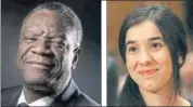  ?? AFP ?? File photos of Denis Mukwege (left) and Nadia Murad.