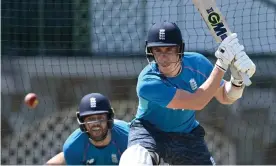  ?? Gareth Copley/Getty Images ?? Dan Lawrence bats during a nets session at Coolidge Cricket Ground in Antigua. Photograph: