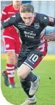  ??  ?? Declan Mcmanus hit four for Ross County against Forres Mechanics