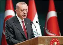  ??  ?? Recep Tayyip Erdogan, Präsident der Türkei. Foto: Burhan Ozbilici, dpa