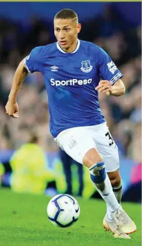  ??  ?? Richarliso­n is a wanted man after a fine debut season with Everton.