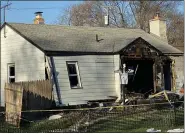 ??  ?? A home was badly damaged in an explosion on Monday.