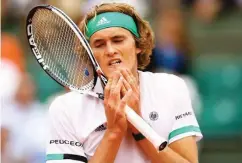  ??  ?? Alexander Zverev