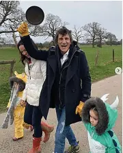  ??  ?? Frying high... Ronnie Wood is ready for action