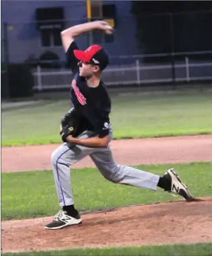  ?? Photos by Ernest A. Brown ?? Indians starter Aiden Metivier (above) was solid in his four innings on the mound in Thursday’s RBI Junior Division title victory over the Royals. Cumberland’s Joey Cote (top left) and Jack LaRose (bottom left) helped the young Royals squad reach the title game at Slater Park.