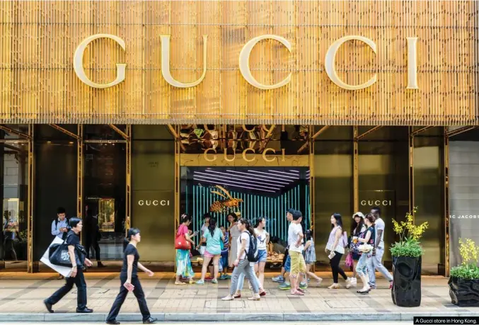  ??  ?? A Gucci store in Hong Kong.