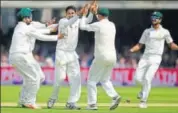  ?? AP ?? Mohammad Abbas celebrates the wicket of Alastair Cook.