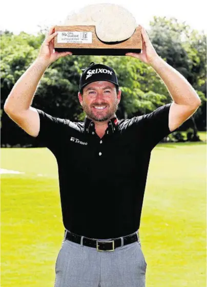  ??  ?? WORTH THEWAIT: Graeme McDowell after winning the three-man playoff in the final round in Mexico