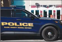  ?? WADE VANDERVORT ?? A Clark County School District police report showed 1,818 calls for violent incidents in August and September, compared with 2,014 calls for the same time frame in 2021.