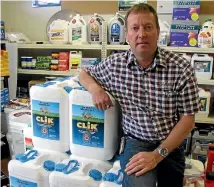  ??  ?? Tony Smith, The Vet Centre’s large animal merchandis­ing manager, has a large range of flystrike treatment and preventati­ve products.