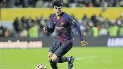  ?? FOTO: PEP MORATA ?? Carles Aleñá está participan­do en todas las competicio­nes este curso e incluso ha llegado a debutar con la selección Sub-21