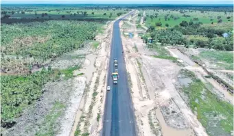  ?? ?? Uno de los sectores con obras de habilitaci­ón y mantenimie­nto de la ruta PY09 o Transchaco.