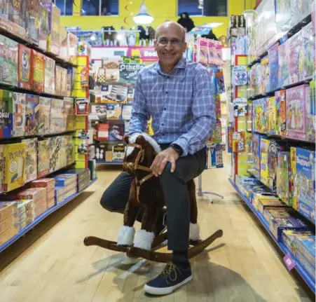  ?? J.P. MOCZULSKI FOR THE TORONTO STAR ?? Mastermind Toys co-founder Jon Levy, at the Mount Pleasant Rd. store. The Toronto-based chain has ambitious national expansion plans.