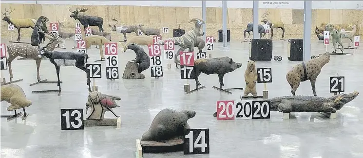  ??  ?? RCMP are investigat­ing after a trailer containing 64 3-D animal targets, worth about $50,000, was stolen from the St. Paul Archery Club. The targets are used in the club’s annual fundraiser.