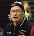  ?? Christian Abraham / Hearst Connecticu­t Media ?? Longtime Greenwich High School coach Bill Mongovan at the CIAC Class LL Indoor Track and Field Championsh­ips in New Haven in 2016.