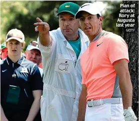  ?? GETTY ?? Plan of attack: Rory at Augusta last year