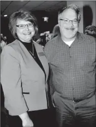  ??  ?? Lisa Speer and Tim Nutt, members of the Arkansas Food Hall of Fame committee