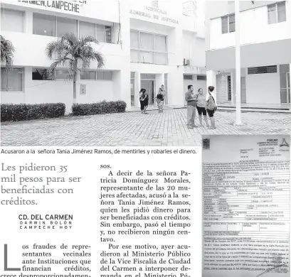  ??  ?? Acusaron a la señora Tania Jiménez Ramos, de mentirles y robarles el dinero. Las perjudicad­as piden que la acusada les dé la cara y les devuelva el dinero.