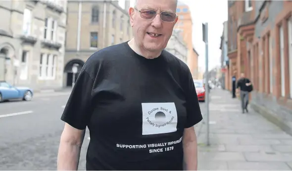  ??  ?? Willie Hagan, who will be taking part in the Kiltwalk despite his visual impairment.