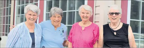  ?? COURTESY OF SUSAN SHELLY ?? These best friends for more than 70years are, from left, Elaine Laws, Shirley Templin, Sylvia Krallis and Nancy Bechtel.