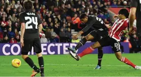  ?? GETTY IMAGES ?? Master blaster: Ibe joins the scoring spree in the second half