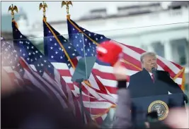  ?? MANDEL NGAN — AFP VIA GETTY IMAGES ?? President Donald Trump speaks to supporters from The Ellipse near the White House on Wednesday in Washington, D.C.