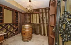  ??  ?? Wine cellar is one of many entertainm­ent areas in the house.