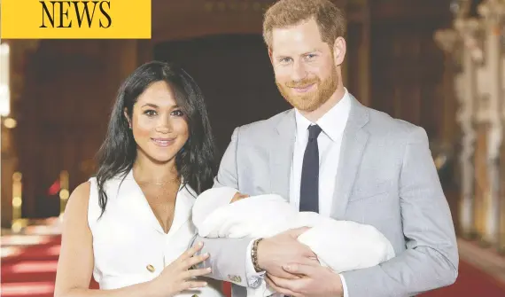  ?? THE ASSOCIATED PRESS ?? Prince Harry and Meghan, Duchess of Sussex, say their son, Archie Harrison Mountbatte­n-windsor, will have one biological sibling only.