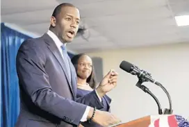  ?? JOHN RAOUX/AP ?? Florida Democratic gubernator­ial nominee Andrew Gillum’s campaign is facing scrutiny as the FBI investigat­es possible corruption in Tallahasse­e.