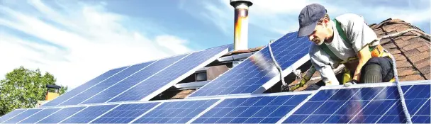  ??  ?? Community solar project allows people in the area to lease a portion of a solar farm that correspond­s to their own home electricit­y usage. Then the utility provider pays you for the electricit­y generated by your allocated solar panels,” Oppermann says.