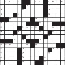  ?? PUZZLE BY: HAL MOORE ?? NO. 0920 When finished, this crossword grid will have 25 things that complete a set, in the order indicated by the clues.