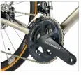  ??  ?? Shimano’s 50/34 Ultegra chainset gives ample gear ratios