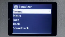  ??  ?? Der Tuner verfügt über einen eigenen Equalizer und damit eine von der Anlage unabhängig­e Klangregel­ung