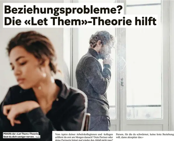  ?? Pexels ?? Mithilfe der «Let them»-theorie lässt du dich weniger nerven.