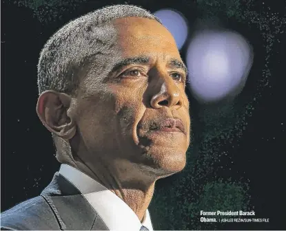  ?? | ASHLEE REZIN/ SUN- TIMES FILE ?? Former President Barack Obama.