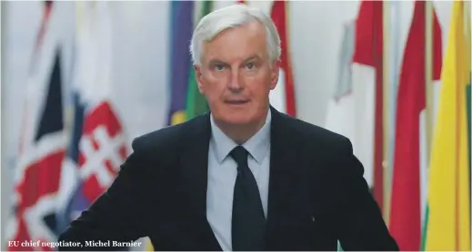  ??  ?? EU chief negotiator, Michel Barnier