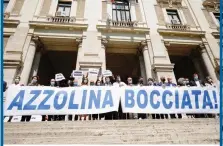  ?? LAPRESSE ?? Protesta contro le linee guida della scuola ieri in 60 città